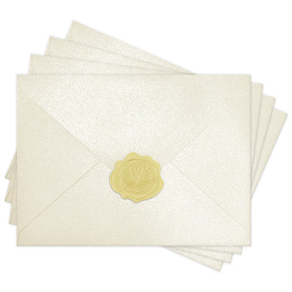 YINUOYOUJIA 50 PCS Pearl Ivory Envelopes A7,5 x 7 Ivory Shimmer Envelopes for Invitation,Perfect for Wedding Invitation Cards,Birthday RSVP Invite,5.25 x 7.25 inches