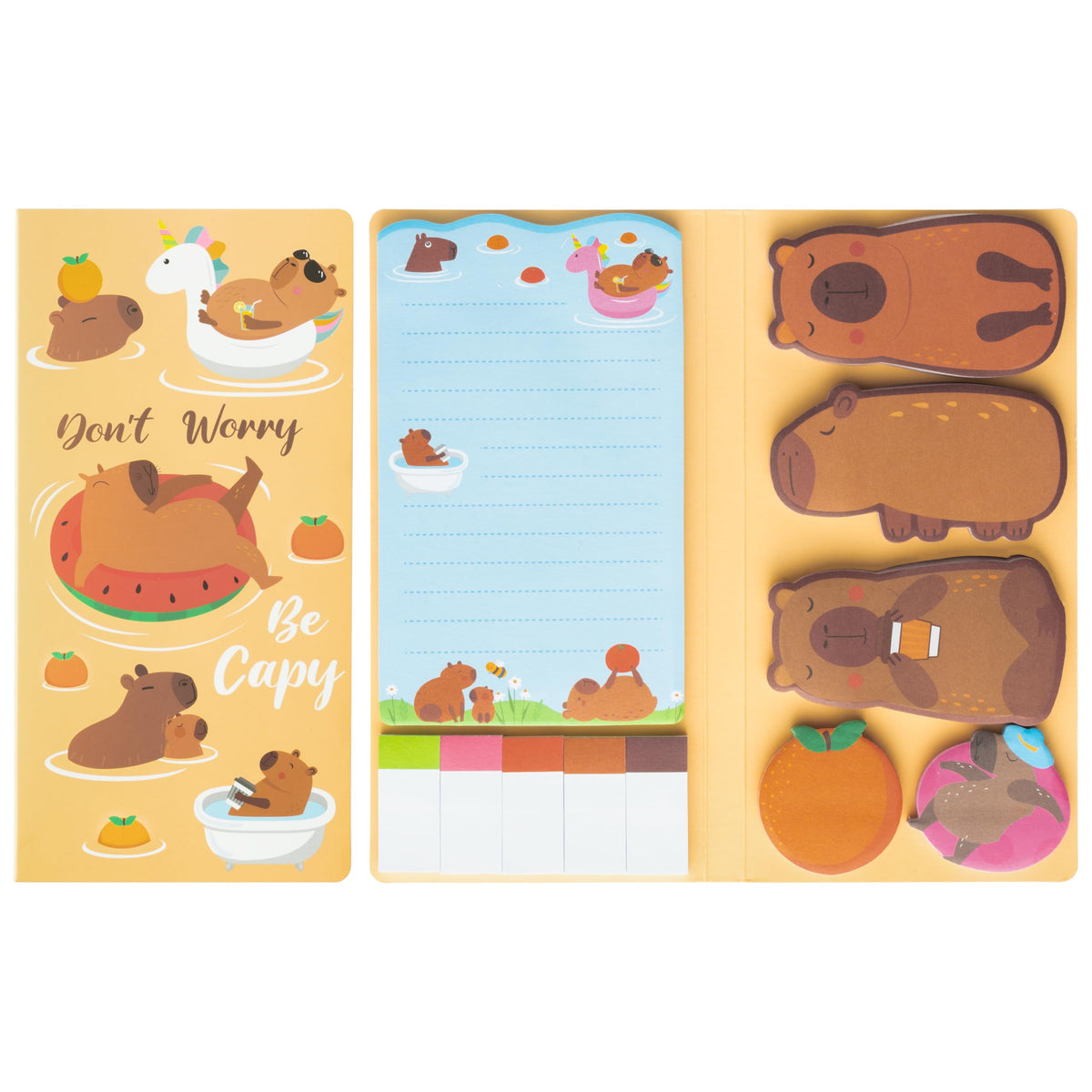 B1ykin Sticky Notes Set - 550 Sheets Memo Writing Pad Cat Floral Design