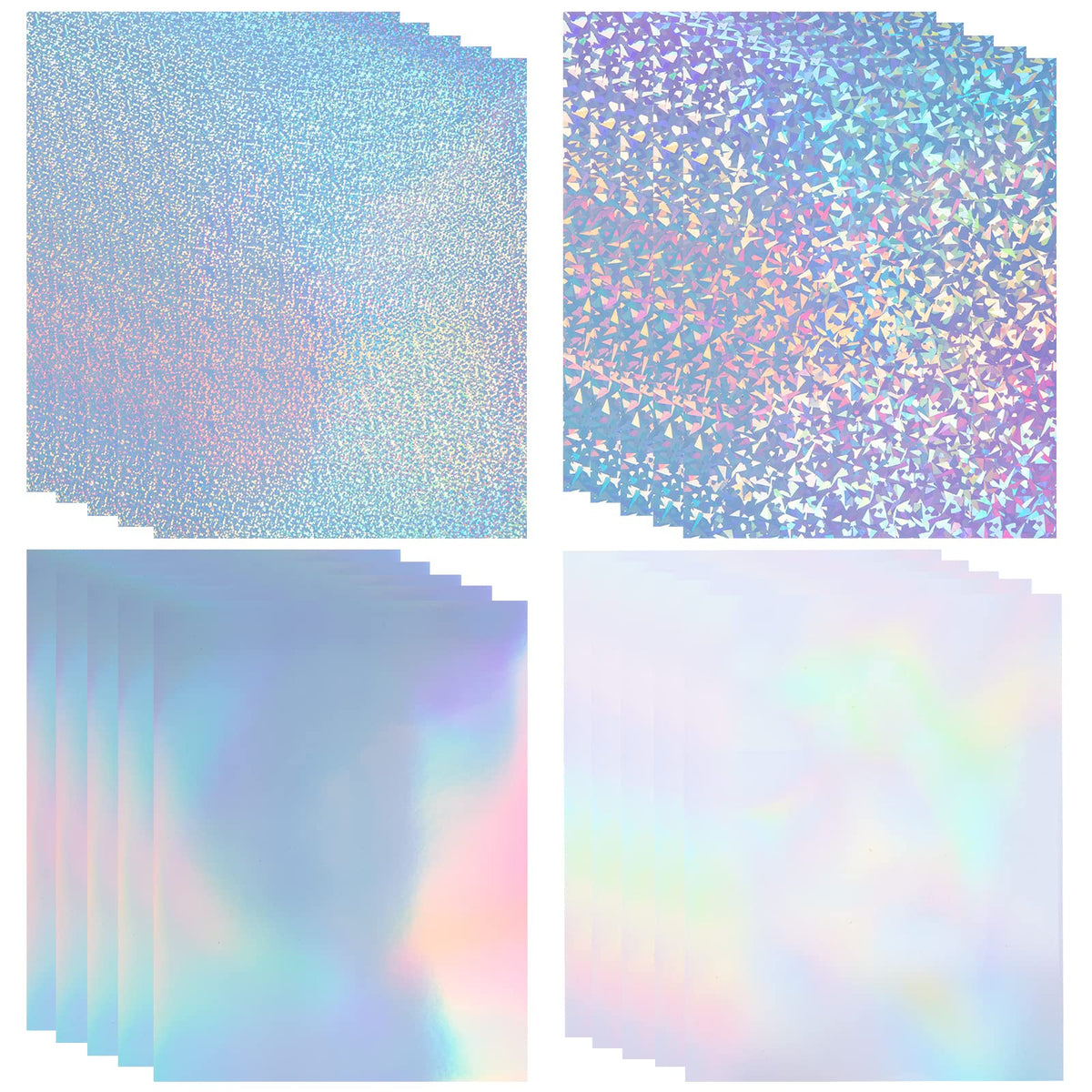 30 Sheets Holographic Sticker Paper for Inkjet & Laser Printer 8.5x11 inch