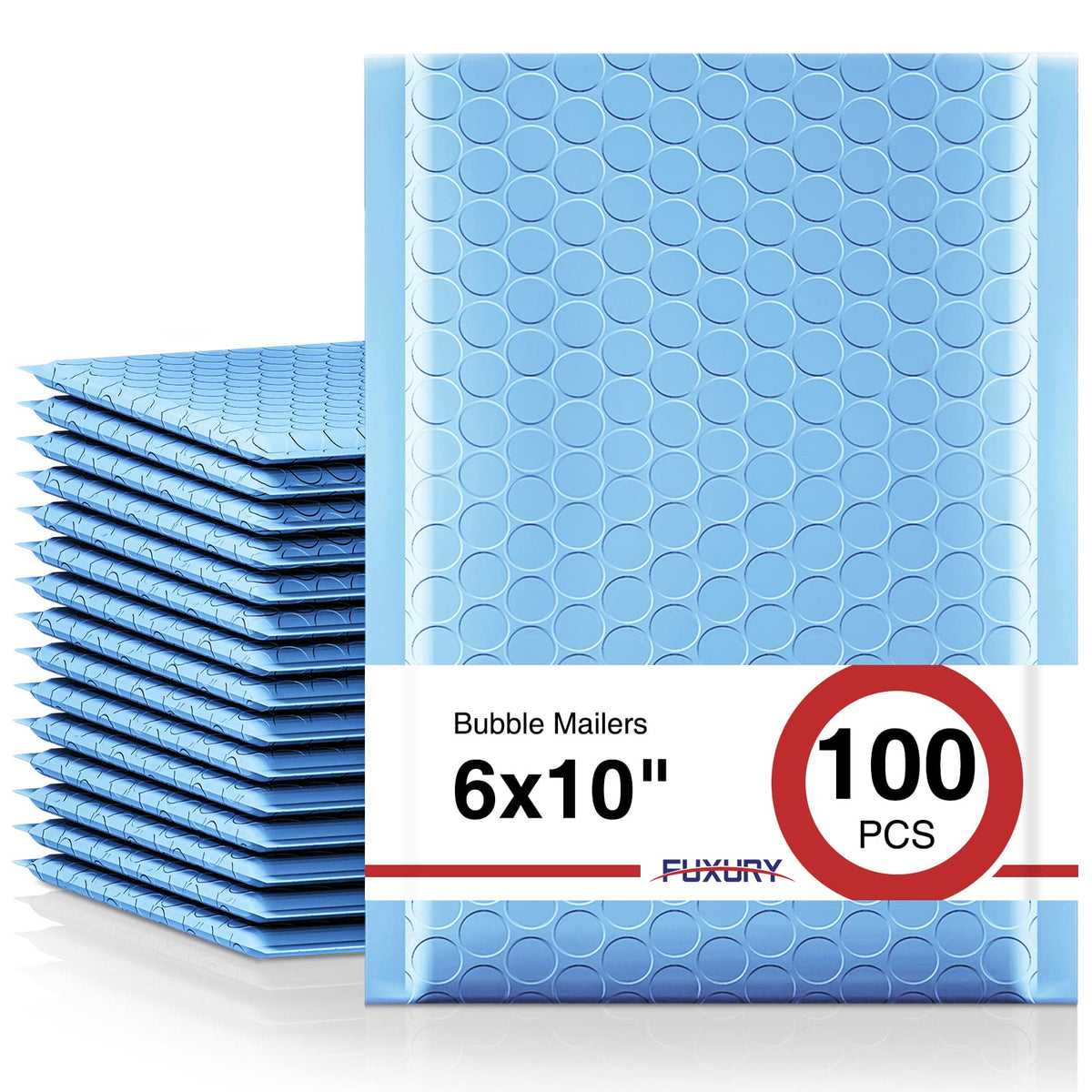 Fuxury Bubble Mailers 6x10" 100Pack Black Padded Envelopes Usable Size 6x9"