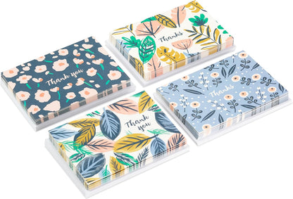 Hallmark Bulk Thank You Cards, Assorted 48-Pack (Painted Florals)