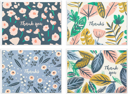 Hallmark Bulk Thank You Cards, Assorted 48-Pack (Painted Florals)