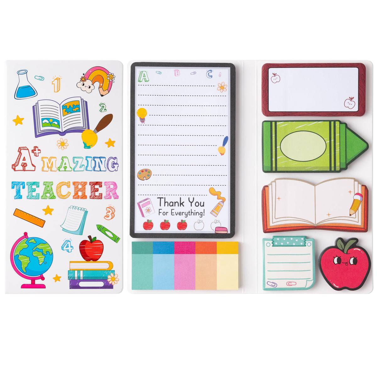 B1ykin Sticky Notes Set - 550 Sheets Memo Writing Pad Cat Floral Design