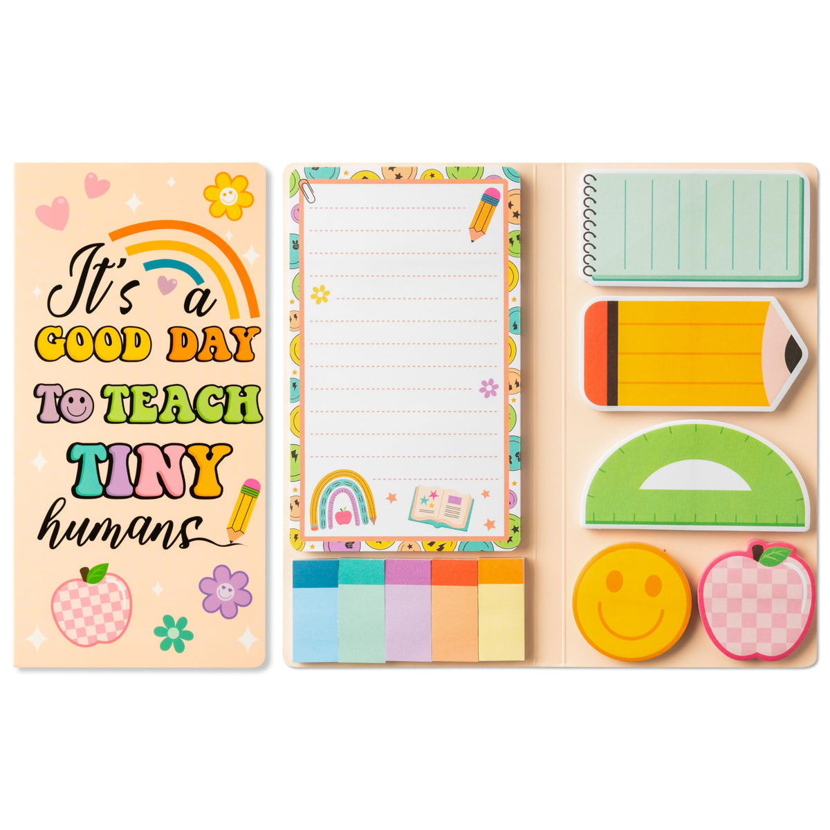 B1ykin Sticky Notes Set - 550 Sheets Memo Writing Pad Cat Floral Design