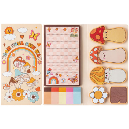 B1ykin Sticky Notes Set - 550 Sheets Memo Writing Pad Cat Floral Design