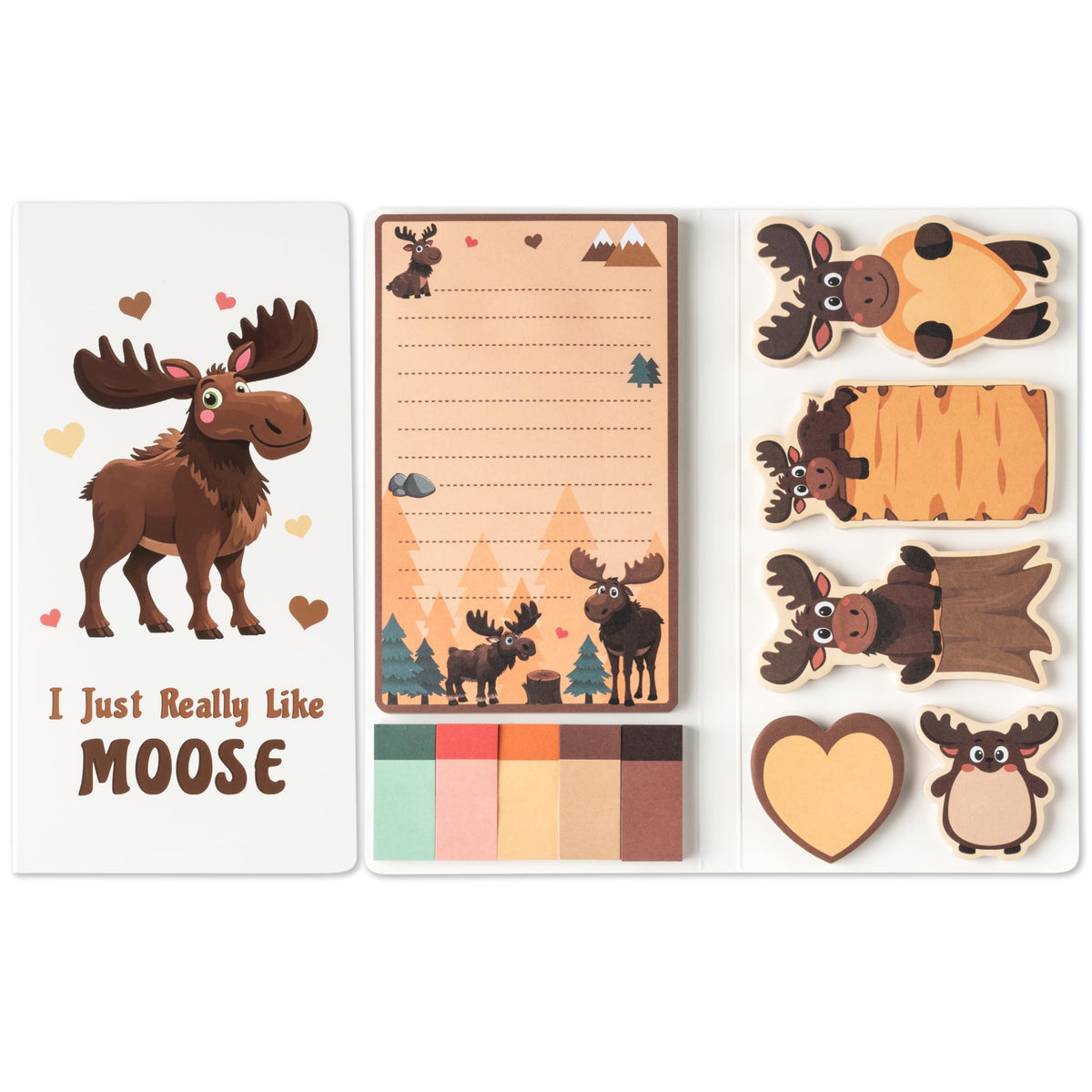 B1ykin Sticky Notes Set - 550 Sheets Memo Writing Pad Cat Floral Design