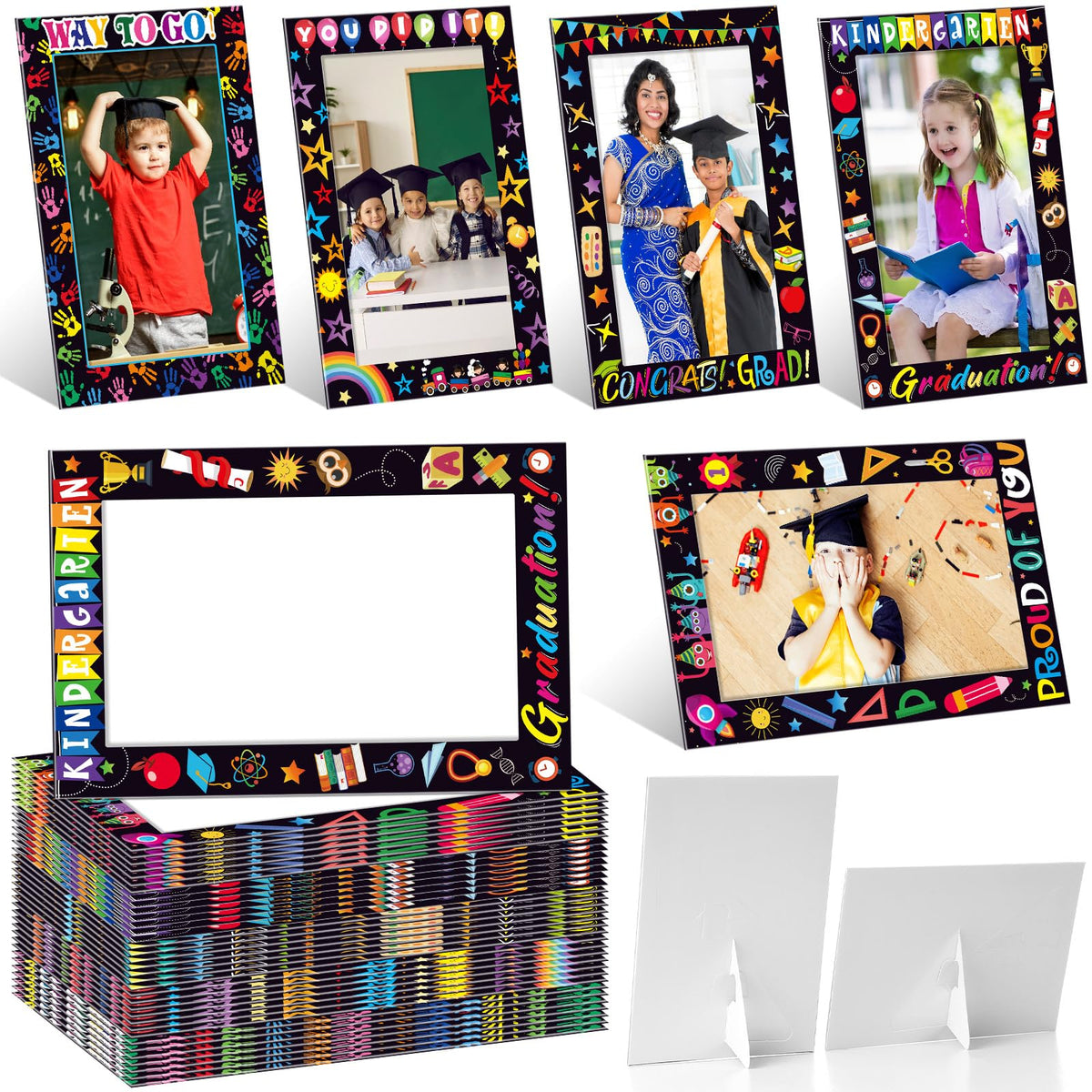 AmazingSpark 50 Pack Fall Picture Frames Bulk Paper Photo Frame
