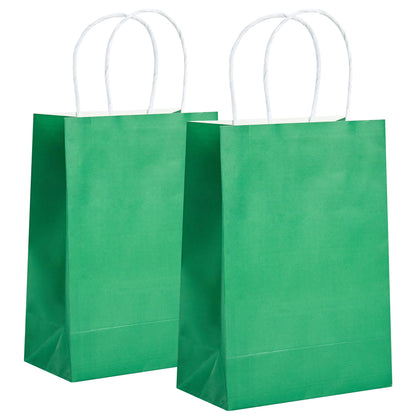 32 Pack Paper Gift Bags with Handles, 5.8"×3.2"×8.25" Party Favor Bags, Gift Bags, Small Gift Bags with Handles, Party Bags, Small Goodie Bags Bulk for Birthday, Crafts, Wedding, Party Supplies (8 Colors)